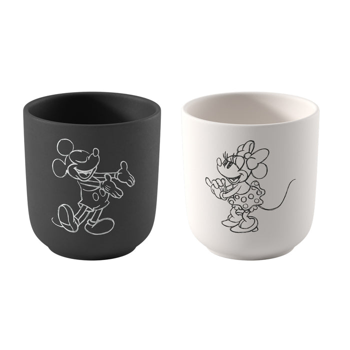 Villeroy & Boch Manufacture Rock - Mickey Mouse Kaffeebecher, 2-teilig 85 mm, 280 ml