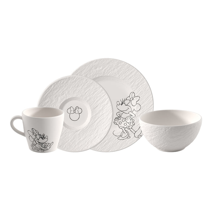 Villeroy & Boch Manufacture Rock blanc - Mickey Mouse Frühstücks-Set, 4-teilig 230 x 230 x 115 m