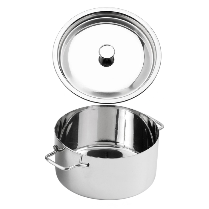 Weis Mini-Topf mit Deckel 550 ml, Edelstahl, Silber, 13 cm