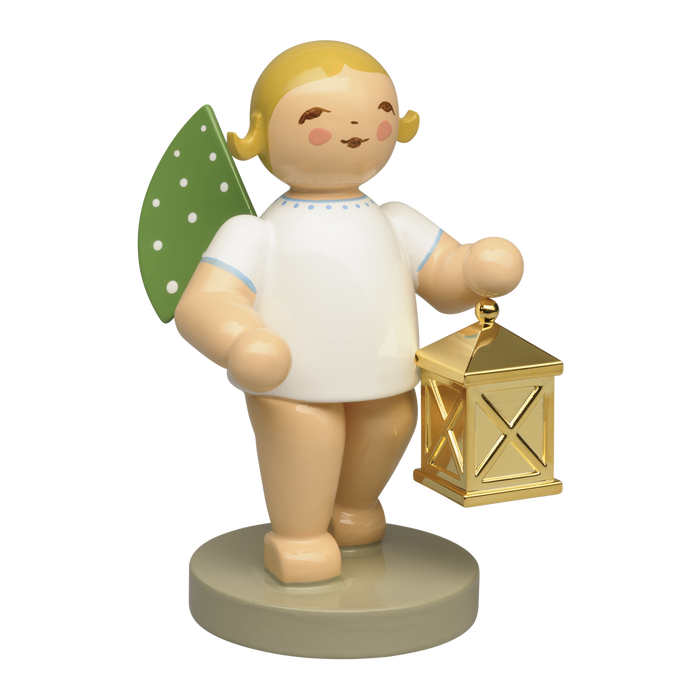 Wendt & Kühn Weggefährte, Engel mit Laterne - vergoldet