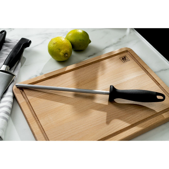 ZWILLING Wetzstahl, 26 cm | Schwarz | verchromt