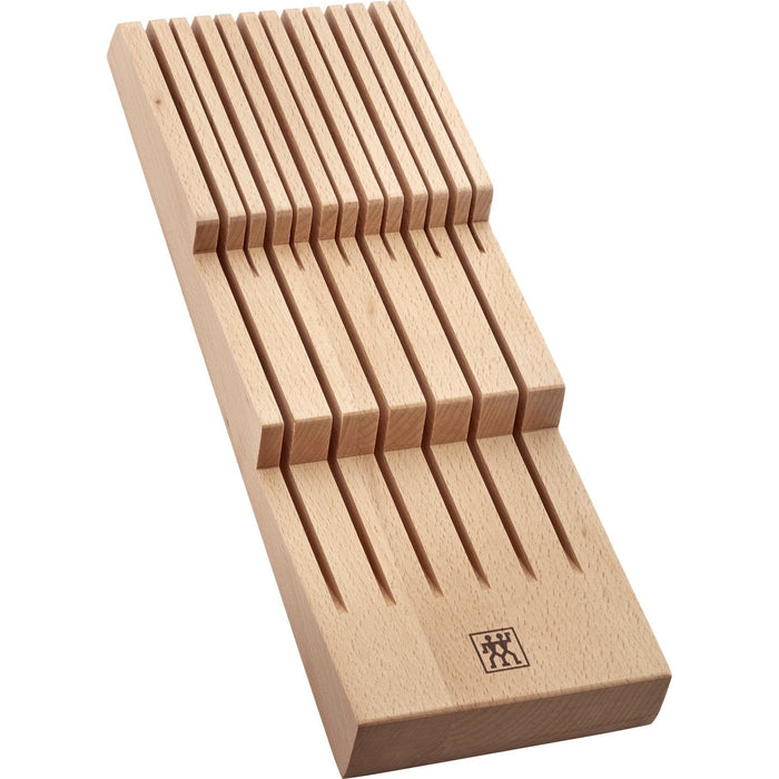 ZWILLING Schubladeneinsatz, bis zu 12 Messer, Braun Buche