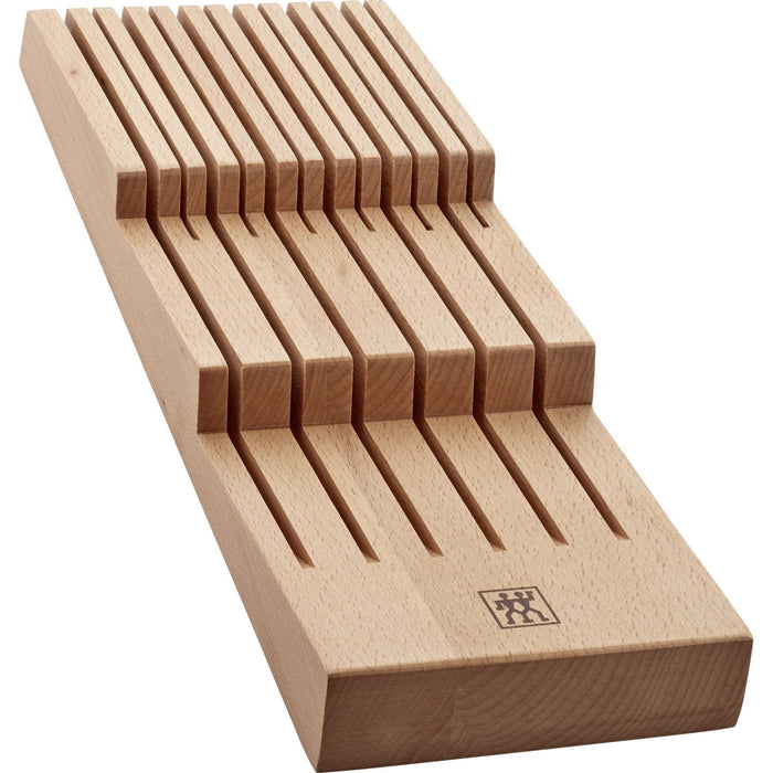 ZWILLING Schubladeneinsatz, bis zu 12 Messer, Braun Buche