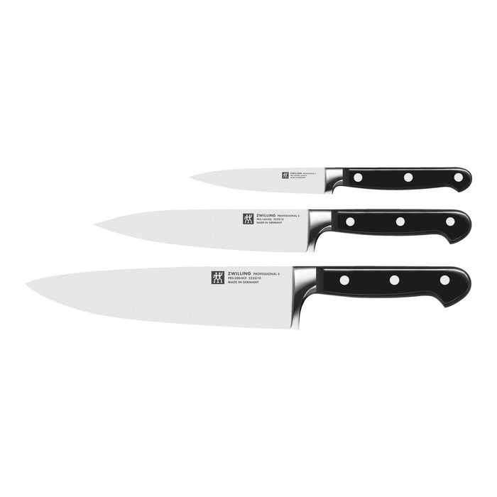 ZWILLING Messerset, 3-tlg | Spick & Garniermesser 10 cm, Fleischmesser 16 cm & Kochmesser 20 cm