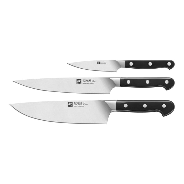 ZWILLING Messerset, 3-tlg | Spick & Garniermesser 10 cm, Fleischmesser 20 cm & Kochmesser 20 cm