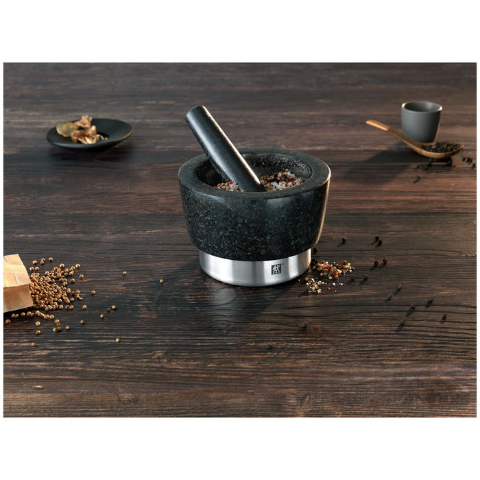 ZWILLING Mörser mit Stößel, 15 cm | rund | Schwarz | Granit