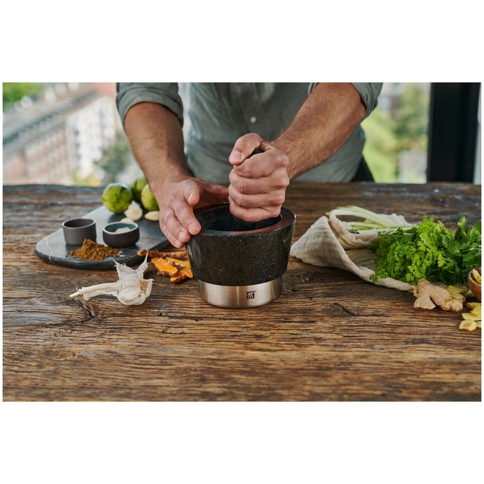 ZWILLING Mörser mit Stößel, 15 cm | rund | Schwarz | Granit
