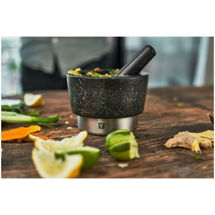 ZWILLING Mörser mit Stößel, 15 cm | rund | Schwarz | Granit