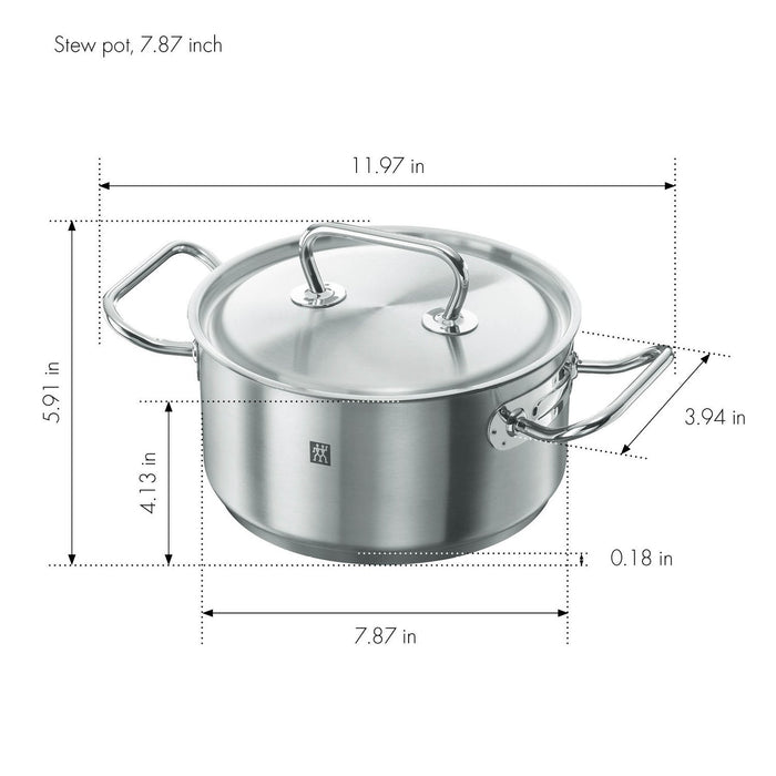 ZWILLING Bratentopf, 20 cm | 18/10 Edelstahl