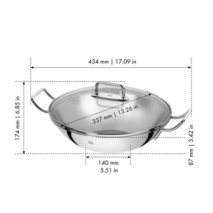 ZWILLING Wok, 32 cm | 18/10 Edelstahl