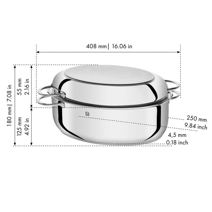 ZWILLING Bräter, 41 cm | oval | 18/10 Edelstahl