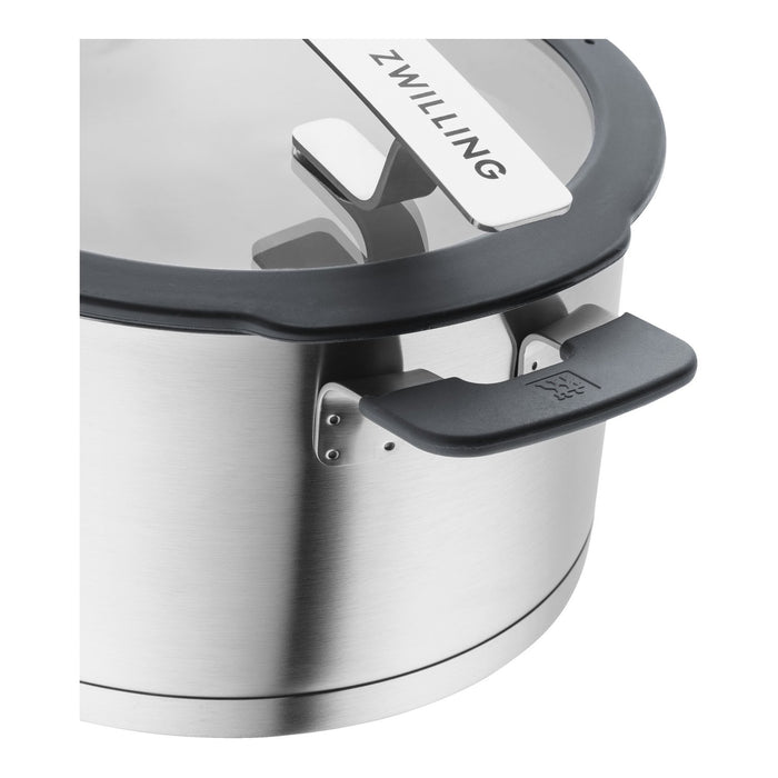 ZWILLING Kochtopfset, 4-tlg | Steinoptik Grau | Edelstahl
