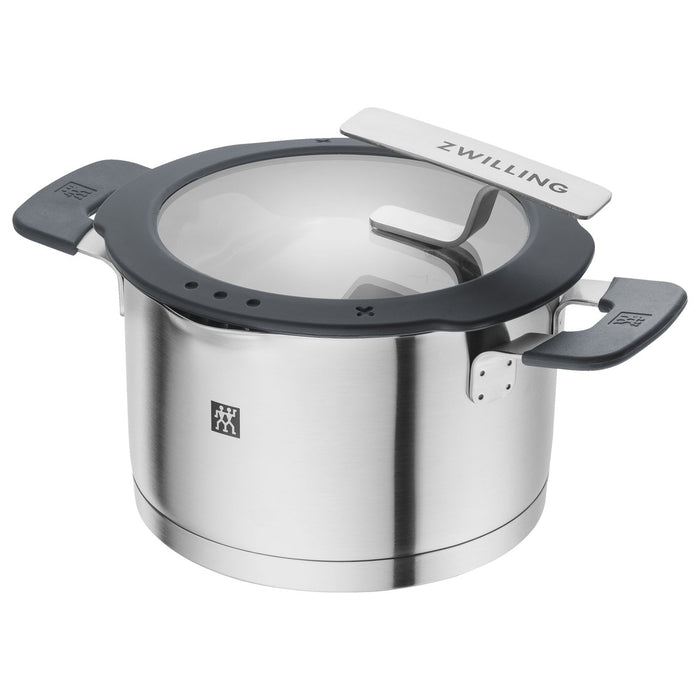 ZWILLING Kochtopfset, 5-tlg | Steinoptik Grau | Edelstahl