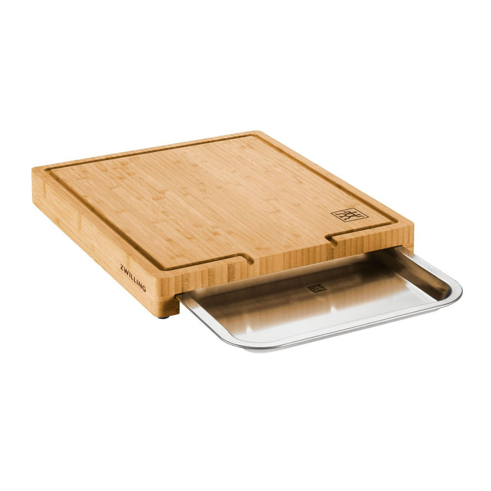 ZWILLING Schneidbrett mit Auffangschale, 39 cm x 30 cm | Bambus