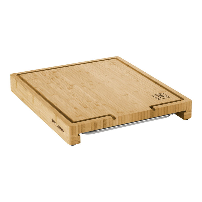 ZWILLING Schneidbrett mit Auffangschale, 39 cm x 30 cm | Bambus