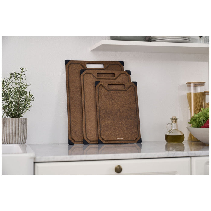 ZWILLING Schneidbrett, 37 cm x 25 cm | Braun-schwarz | Fiberholz