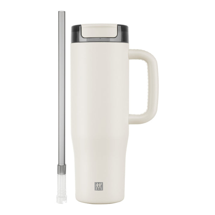ZWILLING Thermobecher mit Strohhalm, 900 ml | Edelstahl | Cream