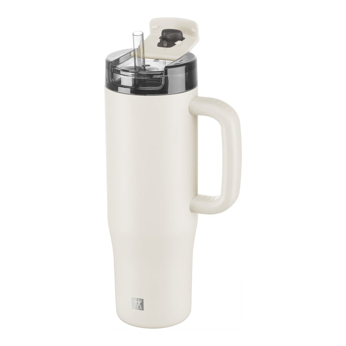 ZWILLING Thermobecher mit Strohhalm, 900 ml | Edelstahl | Cream