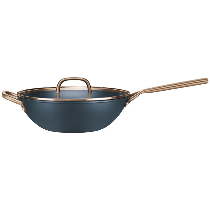 ZWILLING Wok mit Glasdeckel, 30 cm | Blau | Aluminium | Ceramic Titanium